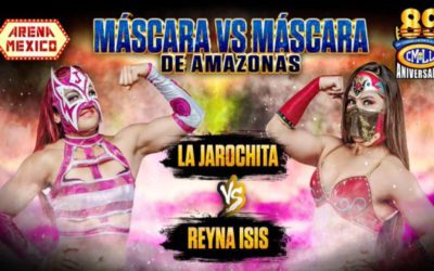 Reyna Isis and La Jarochita will face Mask vs. Mask at the CMLL 89th Anniversary Show