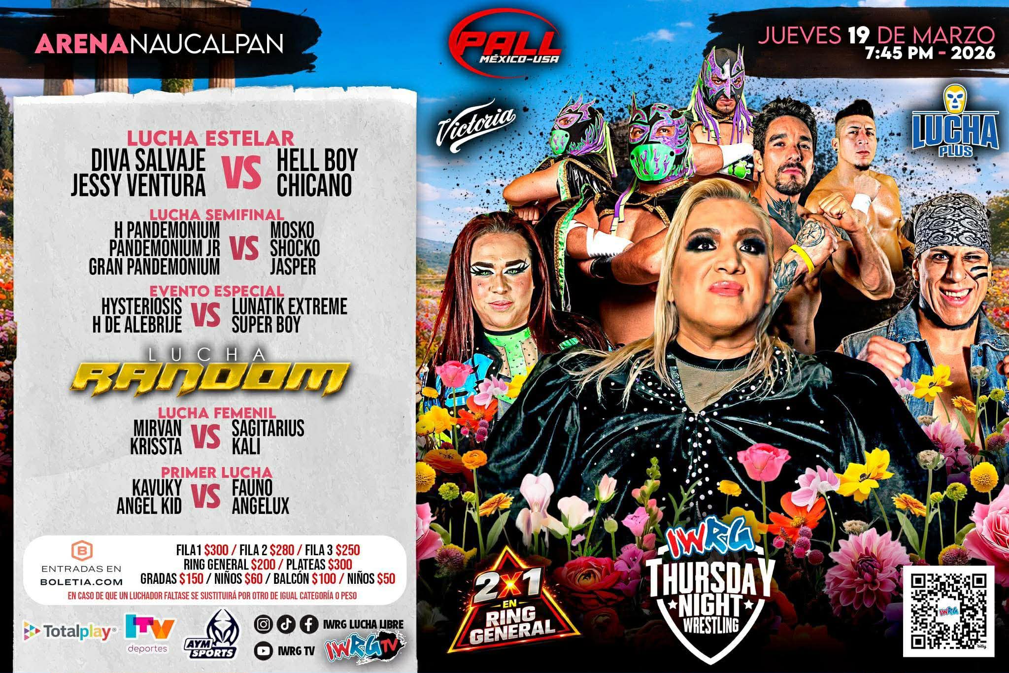 IWRG Thursday Night Wrestling 3.19.26